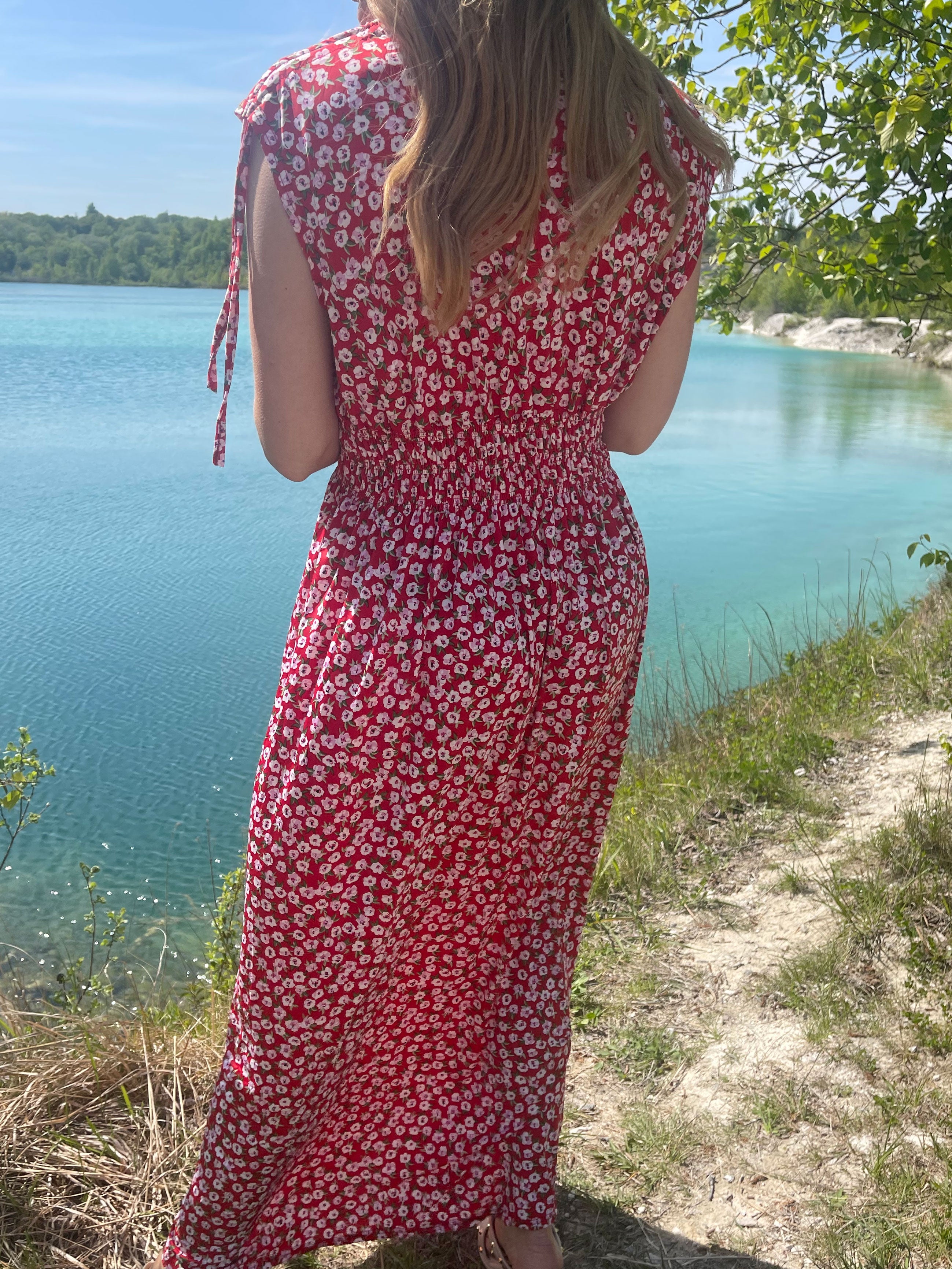 Pams Sleeveless - Lang kjole i elastisk stof